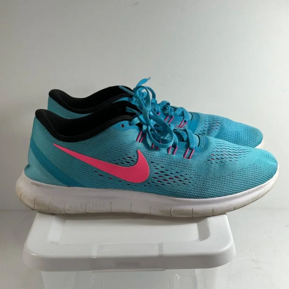 Nike Free RN Women's Size 9.5 Running Shoes Fire Pink 831509-401 Athleisure - Picture 4 of 10
